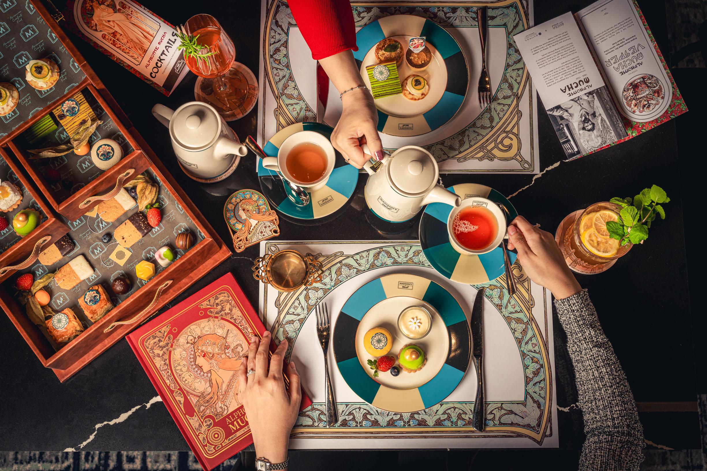 image of tea and food at Madison's