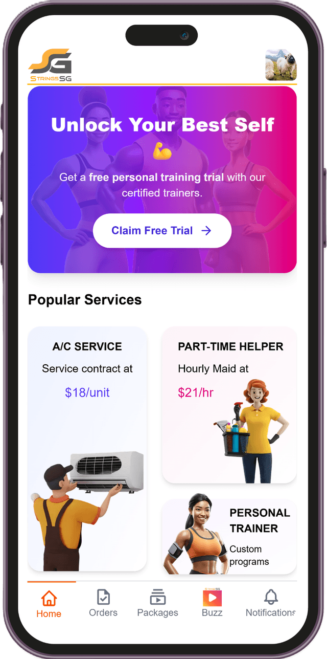 personal trainer booking mobile app